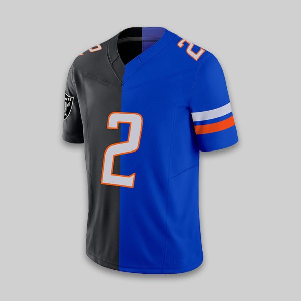 Ashton Jeanty Half Broncos And Raiders Jersey