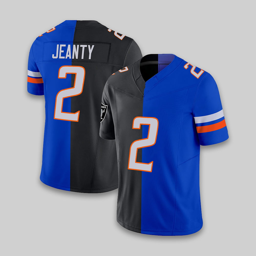 Ashton Jeanty Half Broncos And Raiders Jersey Ashton Jeanty Half Broncos And Raiders Jersey