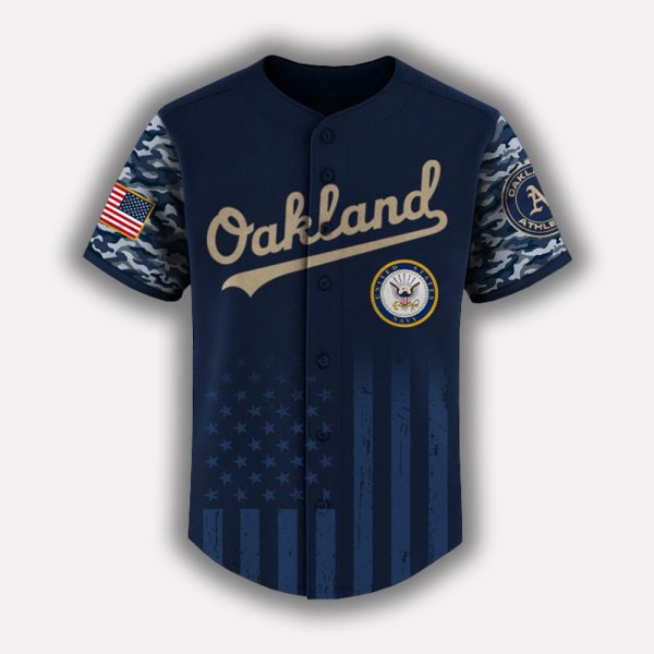 Athletics US Navy Appreciation Night 2025 Baseball Jersey 2