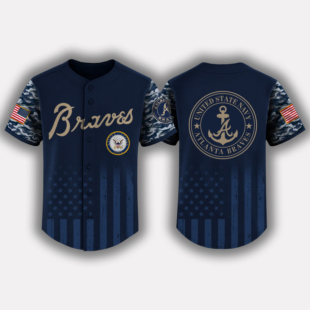 Braves US Navy Appreciation Night 2025 Baseball Jersey Braves US Navy Appreciation Night 2025 Baseball Jersey