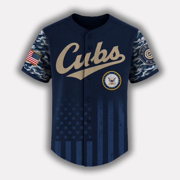 Cubs US Navy Appreciation Night 2025 Baseball Jersey 2
