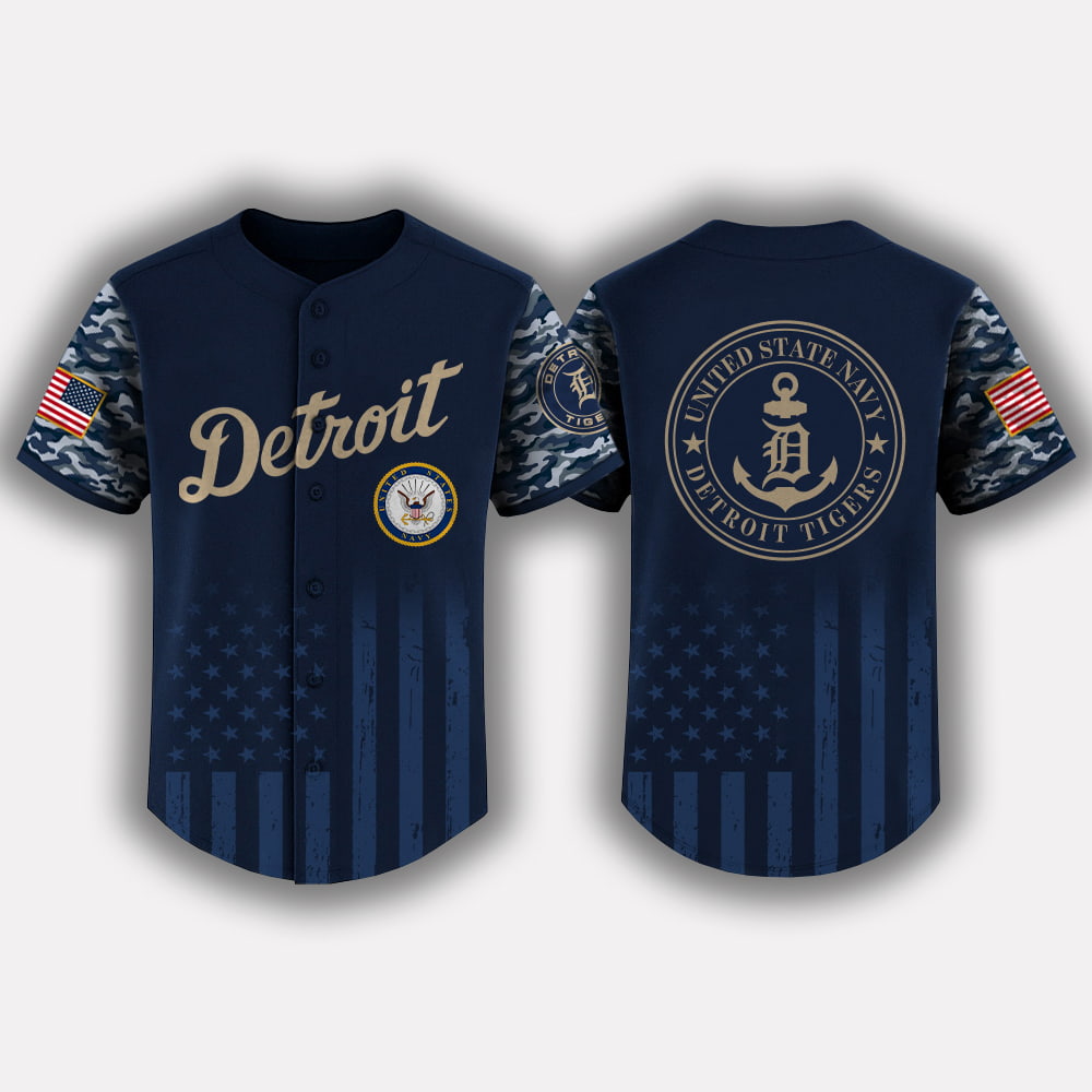 Detroit US Navy Appreciation Night 2025 Baseball Jersey Detroit US Navy Appreciation Night 2025 Baseball Jersey