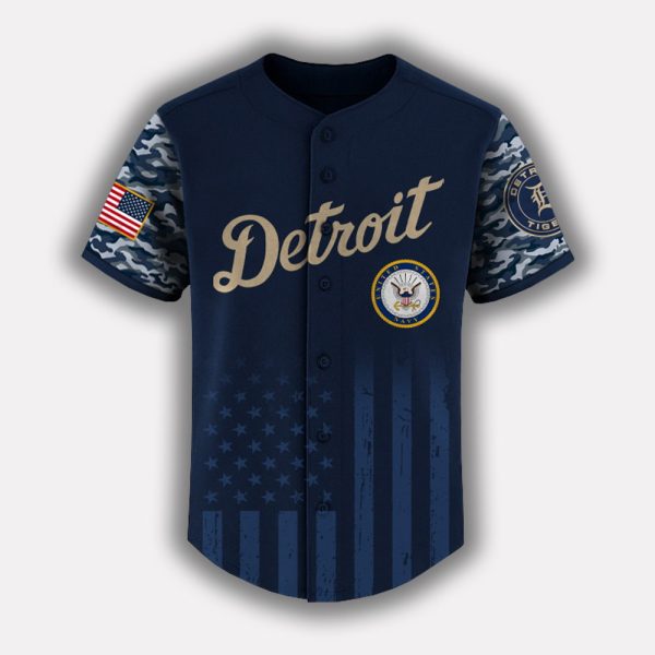 Detroit US Navy Appreciation Night 2025 Baseball Jersey 2