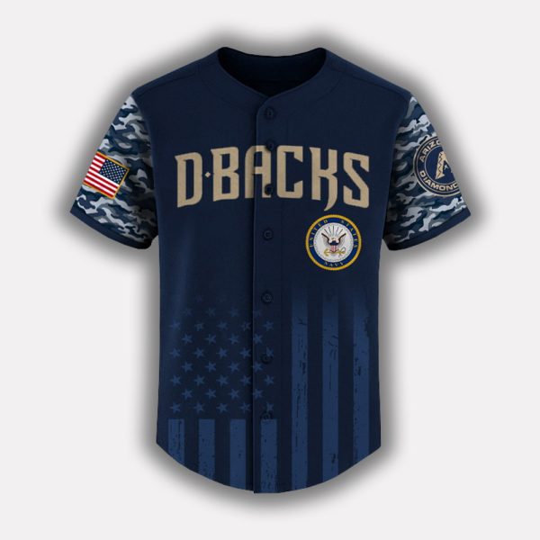 Diamondbacks US Navy Appreciation Night 2025 Baseball Jersey 2