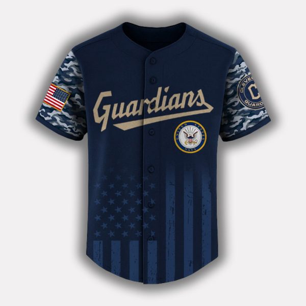 Guardians US Navy Appreciation Night 2025 Baseball Jersey 2