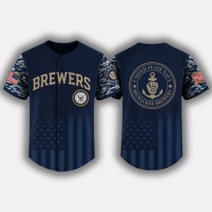 Brewers US Navy Appreciation Night 2025 Baseball Jersey
