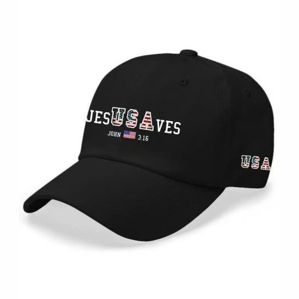 Jesus Saves USA John 3 16 Baseball Cap