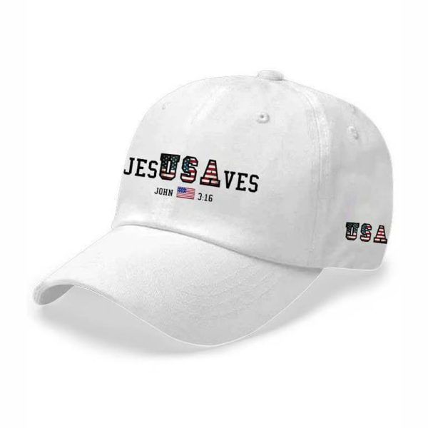 Jesus Saves USA John 3 16 Baseball Cap 3