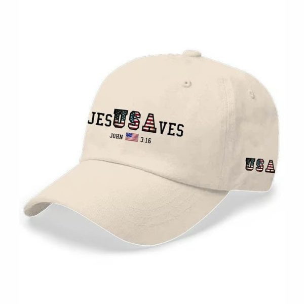 Jesus Saves USA John 3 16 Baseball Cap 4