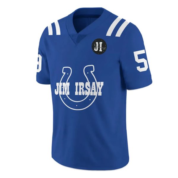 Jim Irsay Colts Blue Heart Football Jersey 2