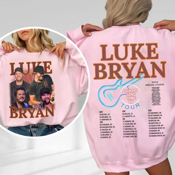 Luke Bryan 2025 Concert Two Sided Shirt