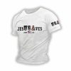 Mens Vintage USA Jesus Saves Printed Round Neck T Shirt 3