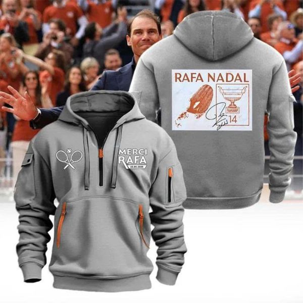 Merci Rafa Rafael Nadal Thank You For The Memories Quarter Zip Hoodie
