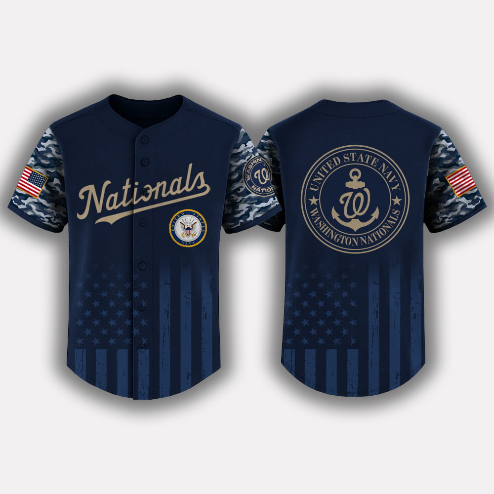 Nationals US Navy Appreciation Night 2025 Baseball Jersey Nationals US Navy Appreciation Night 2025 Baseball Jersey