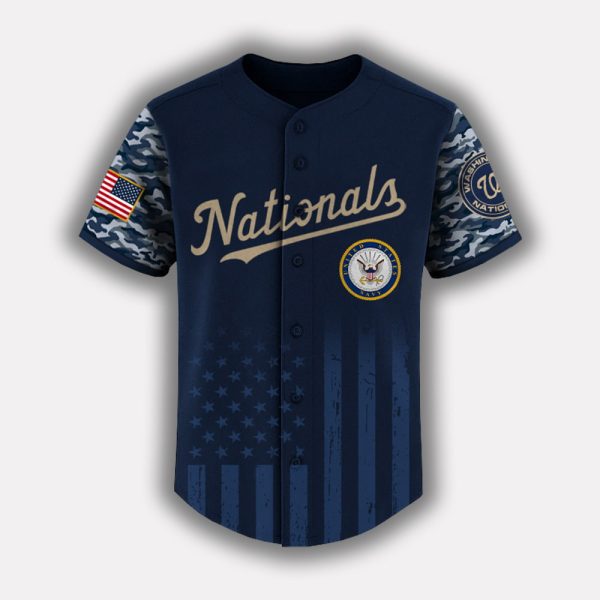 Nationals US Navy Appreciation Night 2025 Baseball Jersey 2