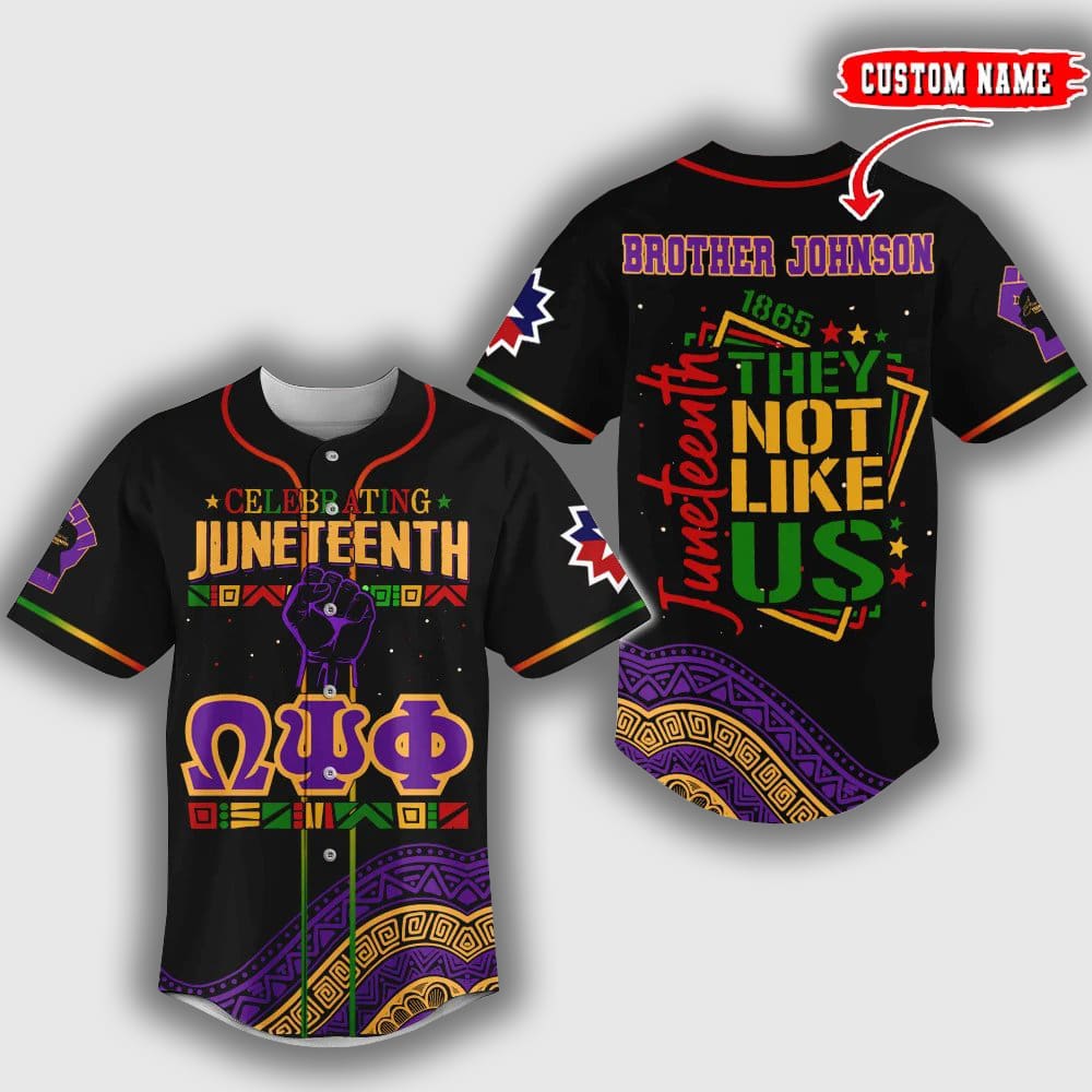Omega Psi Phi Juneteenth Day They Not Like Us 2025 Jersey Omega Psi Phi Juneteenth Day They Not Like Us 2025 Jersey