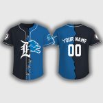 Personalized Half Tigers x Lions Baseball Jersey