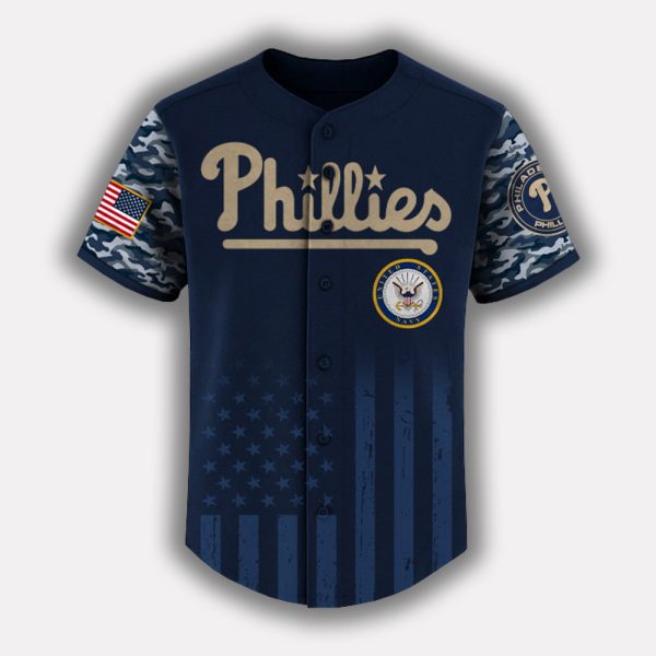 Phillies US Navy Appreciation Night 2025 Baseball Jersey 2