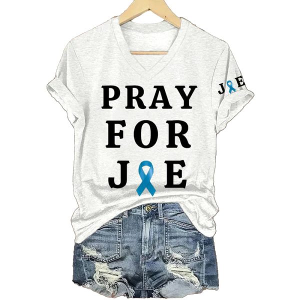 Pray For Joe Supportive Cancer Awareness Shirt 5