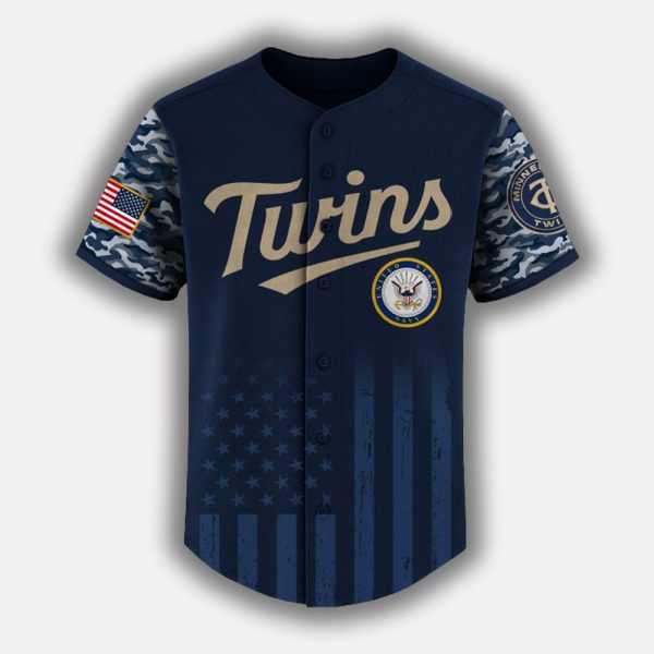 Twins US Navy Appreciation Night 2025 Baseball Jersey 2
