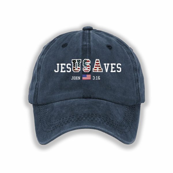USA Jesus Saves John 3 16 Hat 2