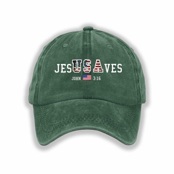 USA Jesus Saves John 3 16 Hat 3