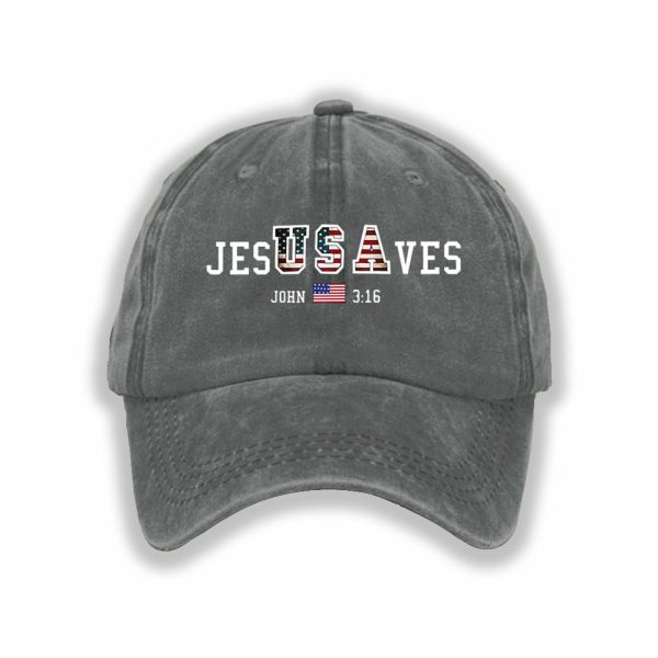 USA Jesus Saves John 3 16 Hat 4