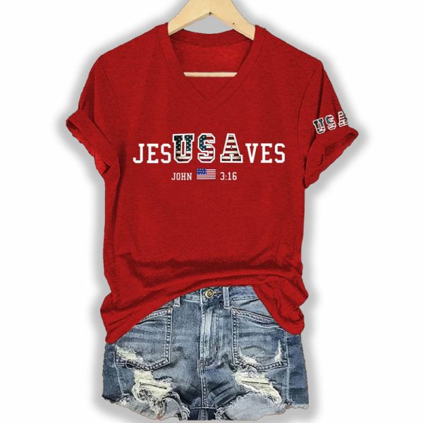 Vintage USA Jesus Saves Shirt 3