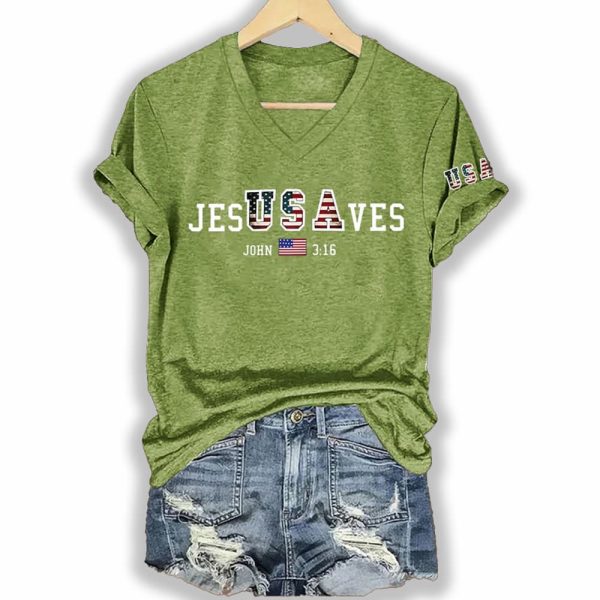 Vintage USA Jesus Saves Shirt 5
