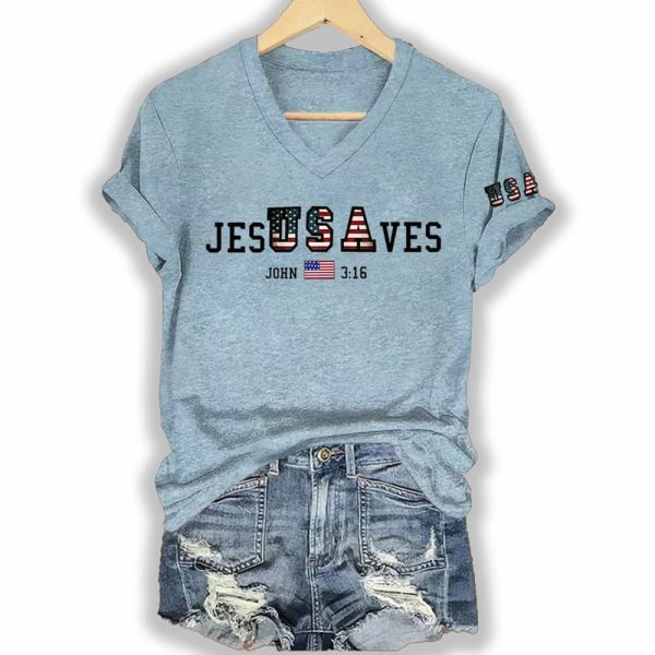 Vintage USA Jesus Saves Shirt 6
