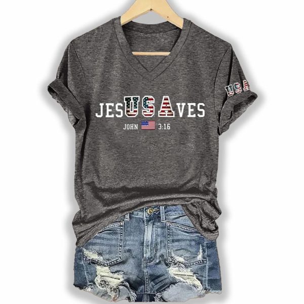 Vintage USA Jesus Saves Shirt 7