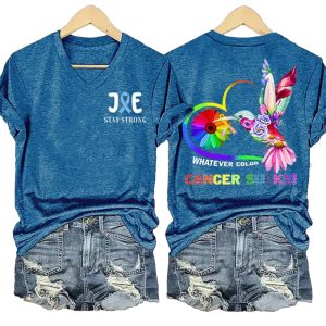 Joe Stay Strong Whatever Color Cancer Sucks Shirt 1