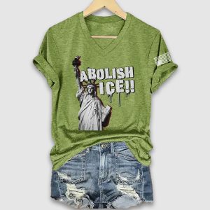 Liberty Statue Abolish Ice Shirt 1