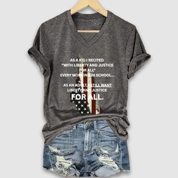 As A Kid I Recited With Liberty And Justice For All Every Morning In School Shirt 4