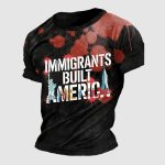 Bloody Immigrants Built America Shirt