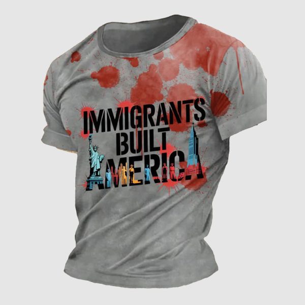Bloody Immigrants Built America Shirt 4