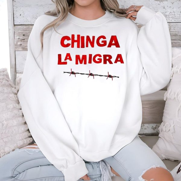 Chinga La Migra Barbed Wire Border Shirt 3