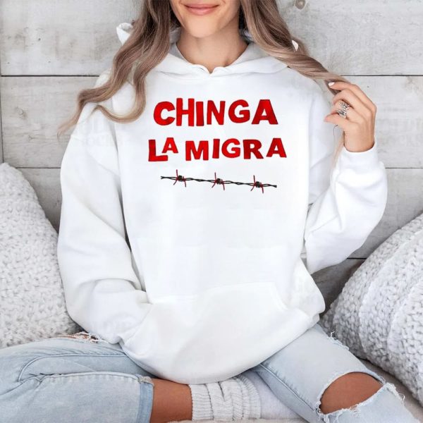 Chinga La Migra Barbed Wire Border Shirt 4