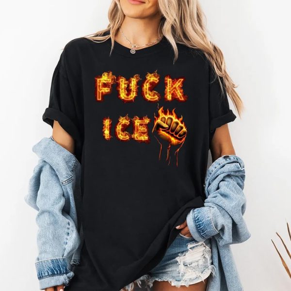 FUCK ICE Flame Shirt 2