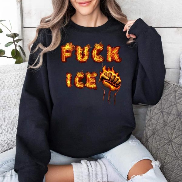 FUCK ICE Flame Shirt 3