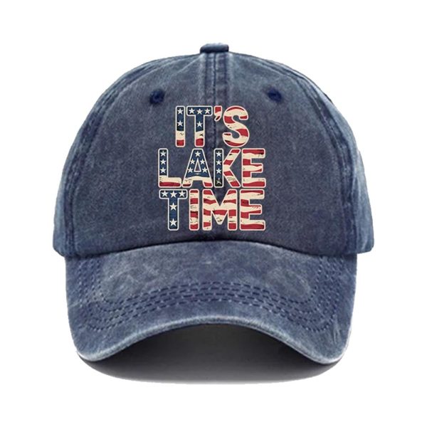 Its Lake Time 4th Of July Cap 3