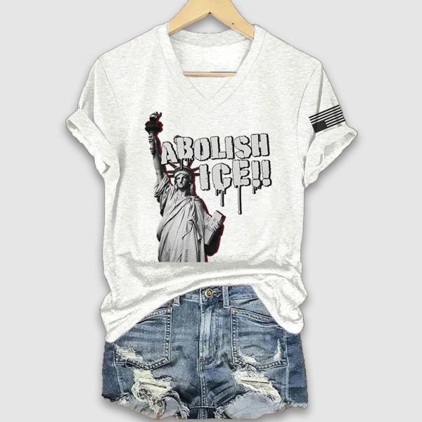Liberty Statue Abolish Ice Shirt 4