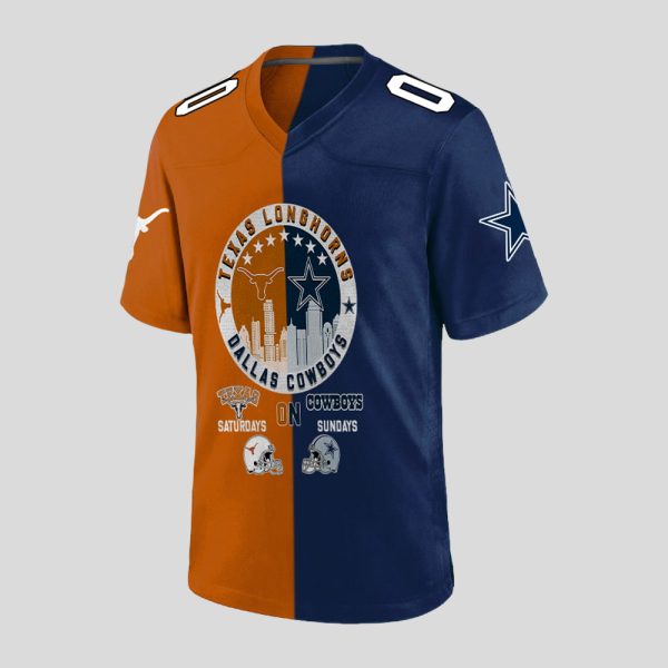 Longhorns On Saturdays Cowboys On Sundays Jersey 2