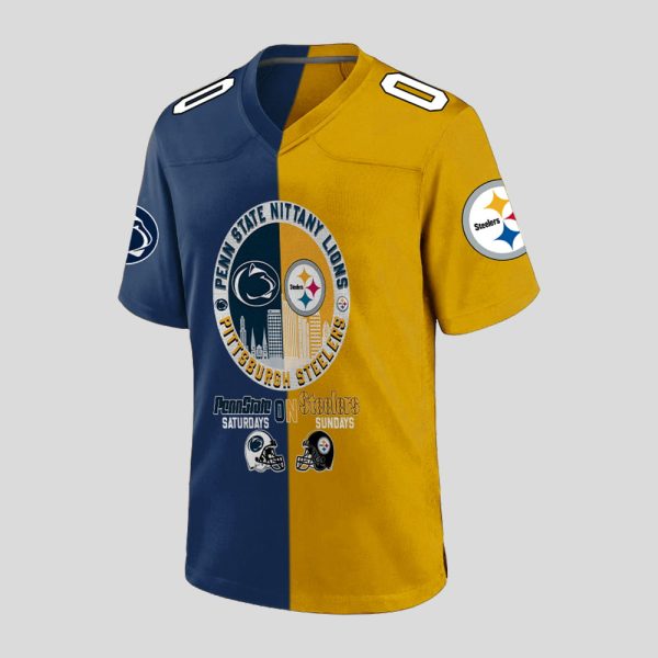 Nittany Lions On Saturdays Steelers On Sundays Jersey 2