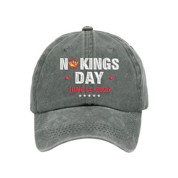 No Kings Day June 14 2025 Baseball Cap 3