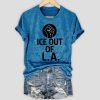 Retro ICE Out of LA Print T Shirt 2