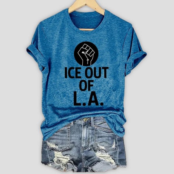 Retro ICE Out of LA Print T Shirt 2