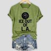 Retro ICE Out of LA Print T Shirt 3
