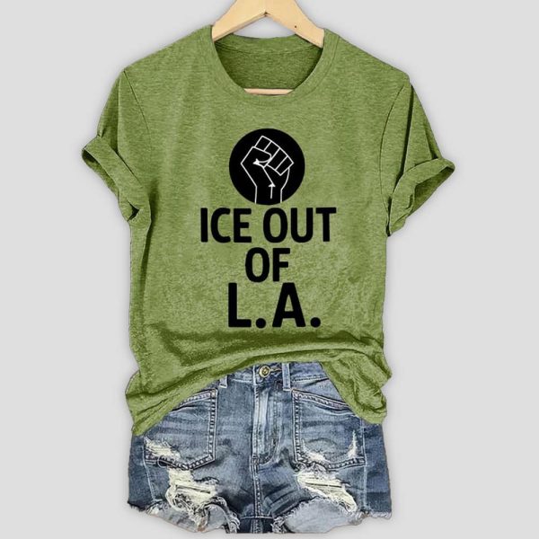 Retro ICE Out of LA Print T Shirt 3