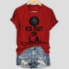 Retro ICE Out of LA Print T Shirt 4